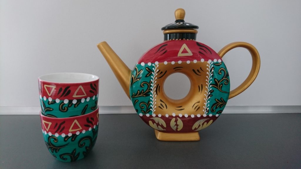 Design Theepot met 2 mokjes