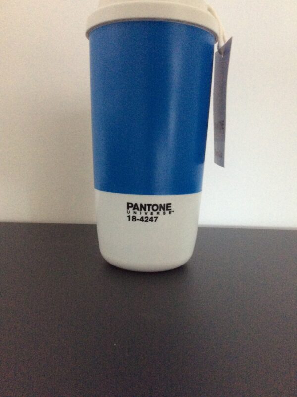 Pantone Blue Dubbelwandige Koffiebeker Op=OP - Afbeelding 2